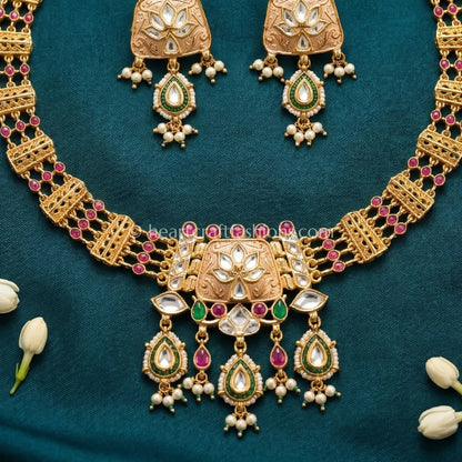 Rangmahal Rajwadi Meenakari Choker Set