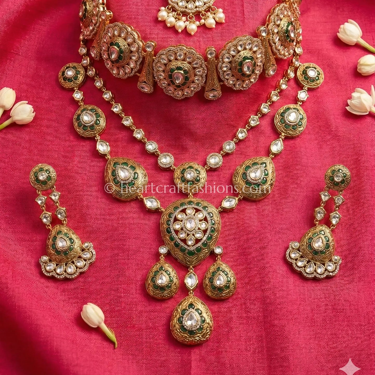 Regal Sunehri Kundan Choker & Layered Haar