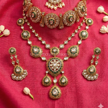 Regal Sunehri Kundan Choker & Layered Haar