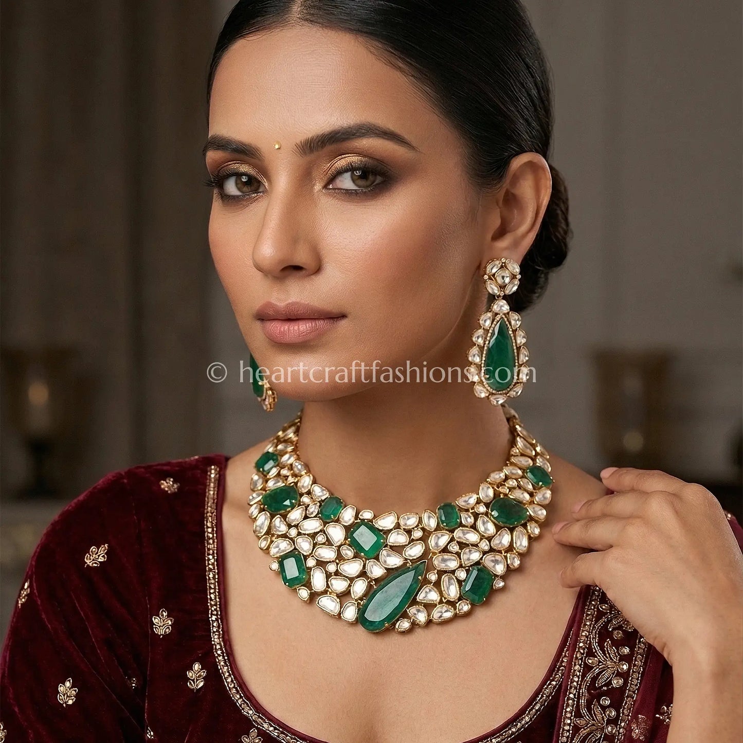 Royal Moissanite Doublet Grand Choker Set