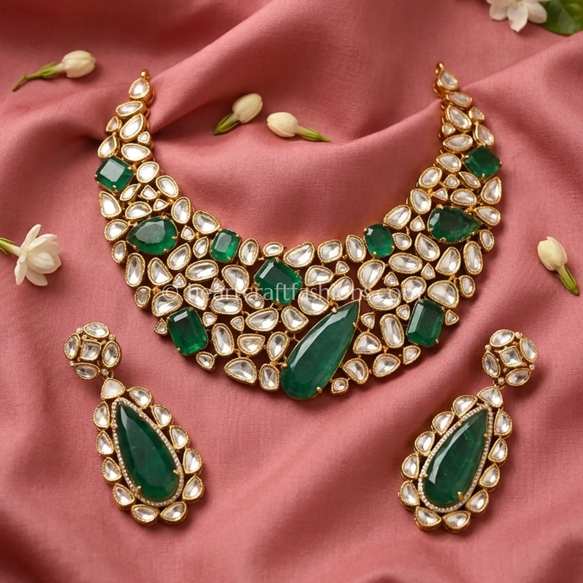 Royal Moissanite Doublet Grand Choker Set