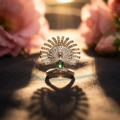 Radiant Crown Zircon Ring