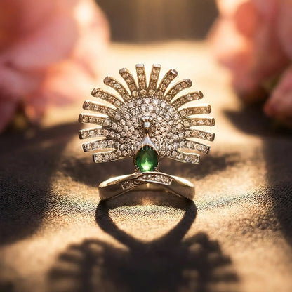 Radiant Crown Zircon Ring