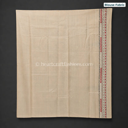 Raga Red Kalkata Gachi Tussar Kantha Handloom Saree