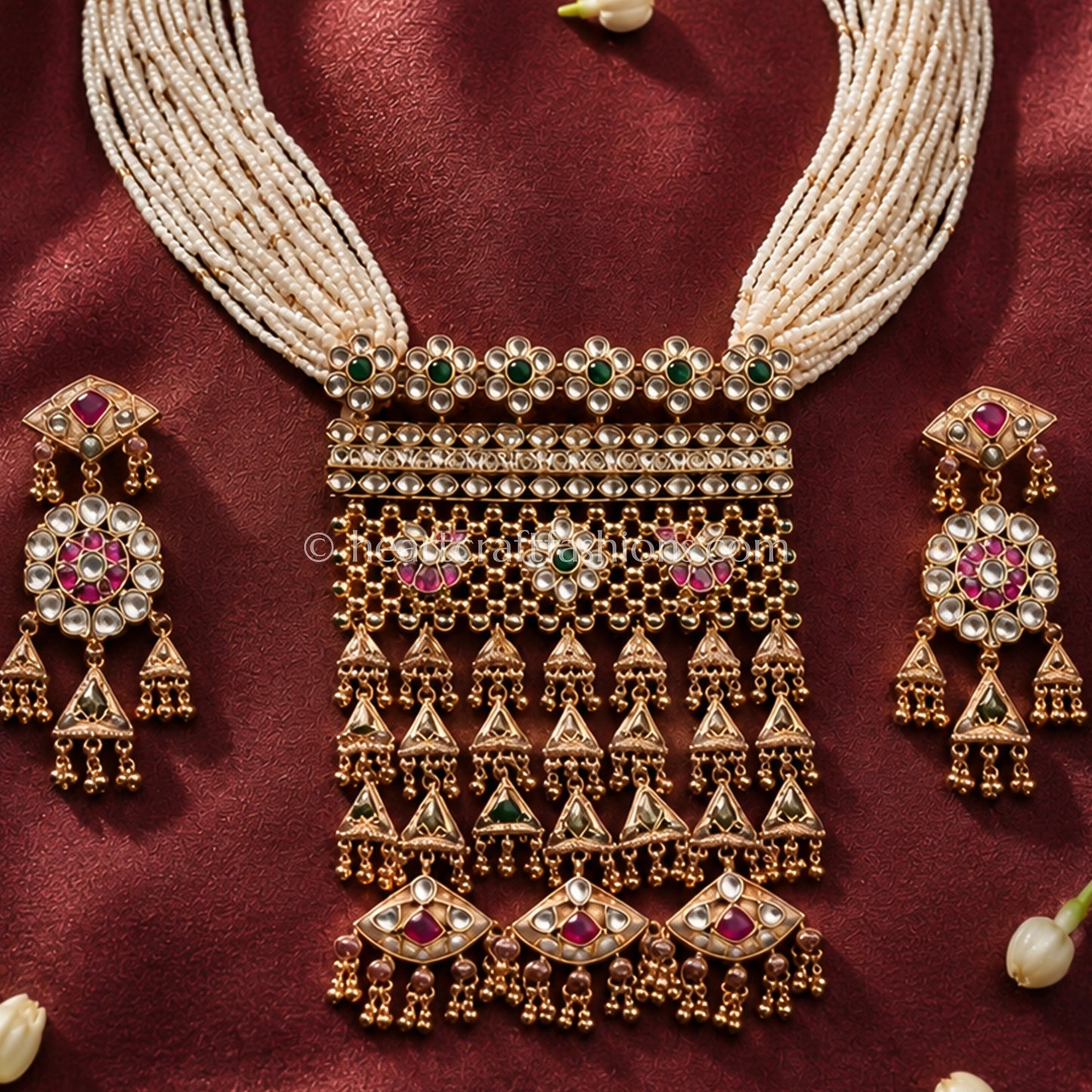 Rajputi Pachi Kundan Classic Aad Choker Set