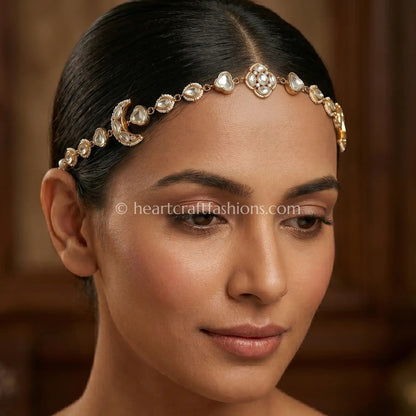 Rajsi Crystal Sunehri Kundan Sheesh Patti