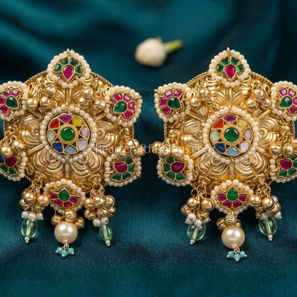 Rajsi Giant Fusion Pachi Statement Stud Earrings