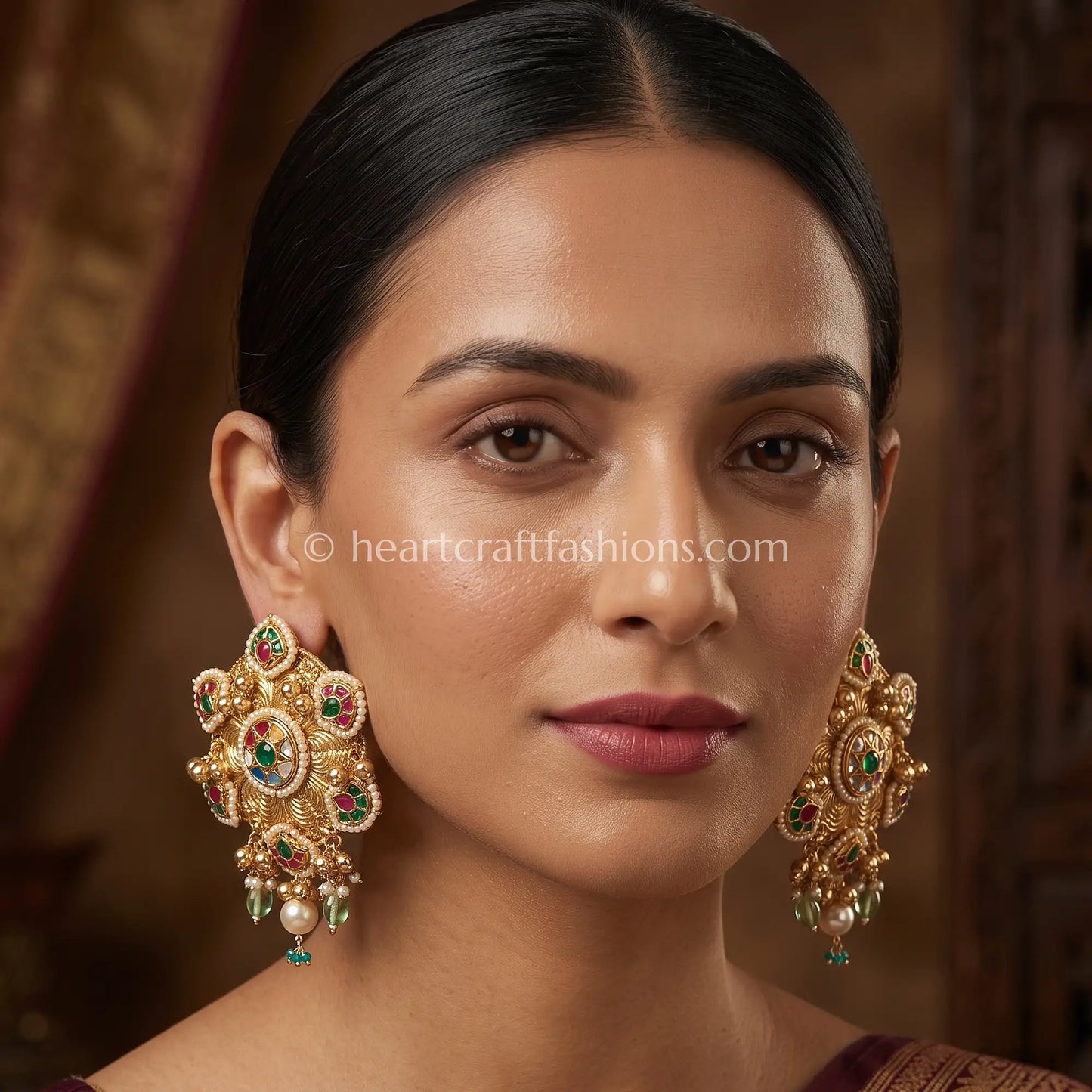 Rajsi Giant Fusion Pachi Statement Stud Earrings