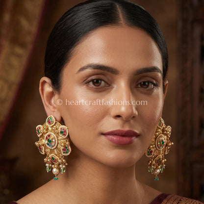 Rajsi Giant Fusion Pachi Statement Stud Earrings