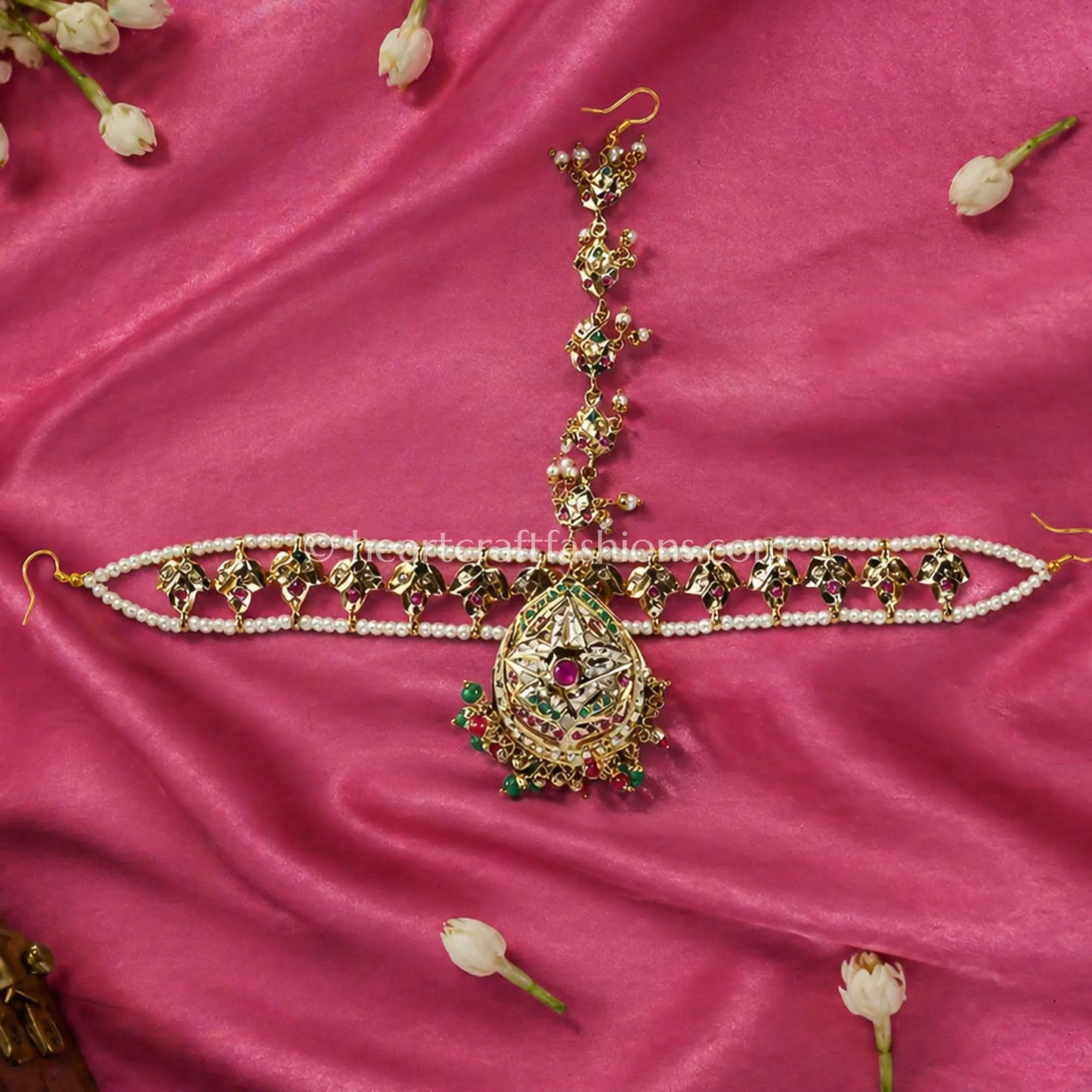 Rajsi Jadau Matha Patti with Mang Tikka