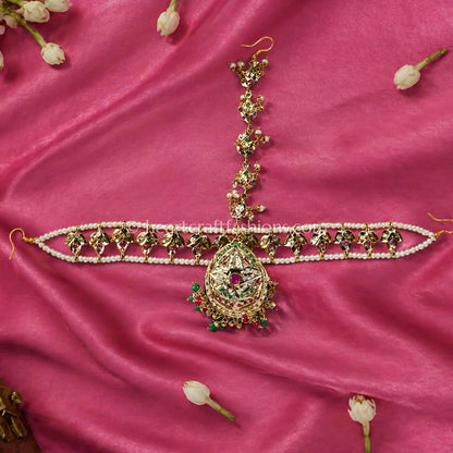 Rajsi Jadau Matha Patti with Mang Tikka