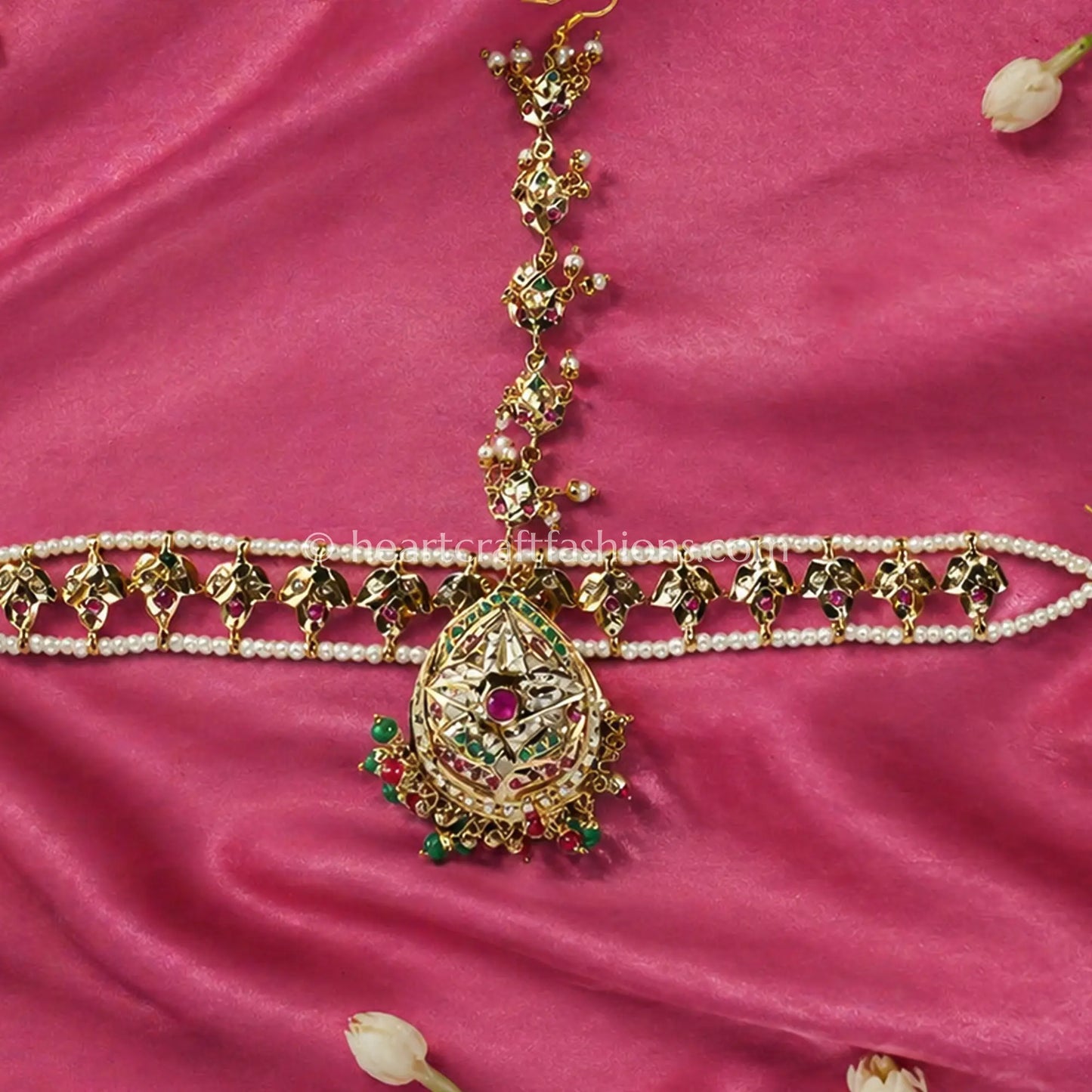 Rajsi Jadau Matha Patti with Mang Tikka