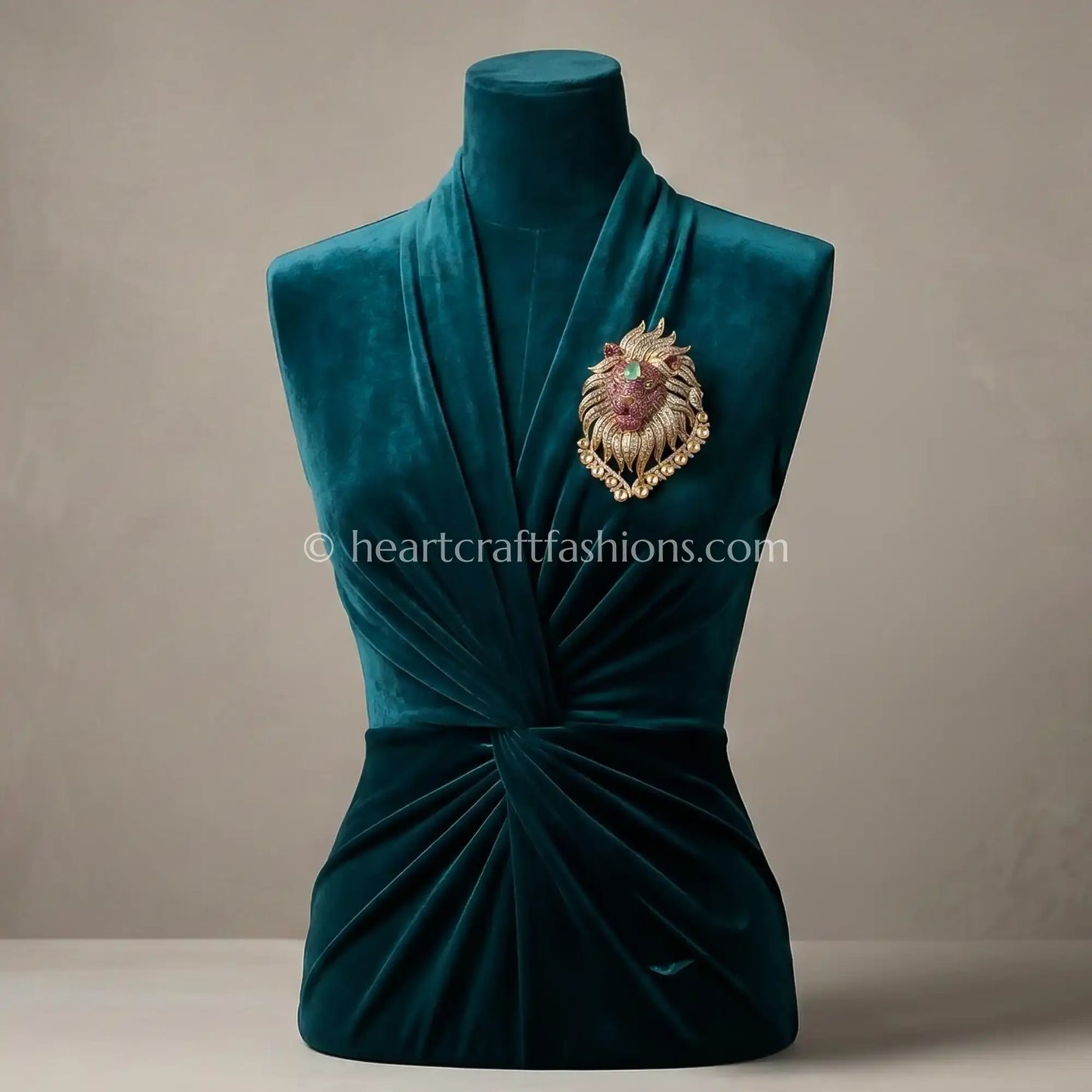 Rajsi Lion Statement Brooch