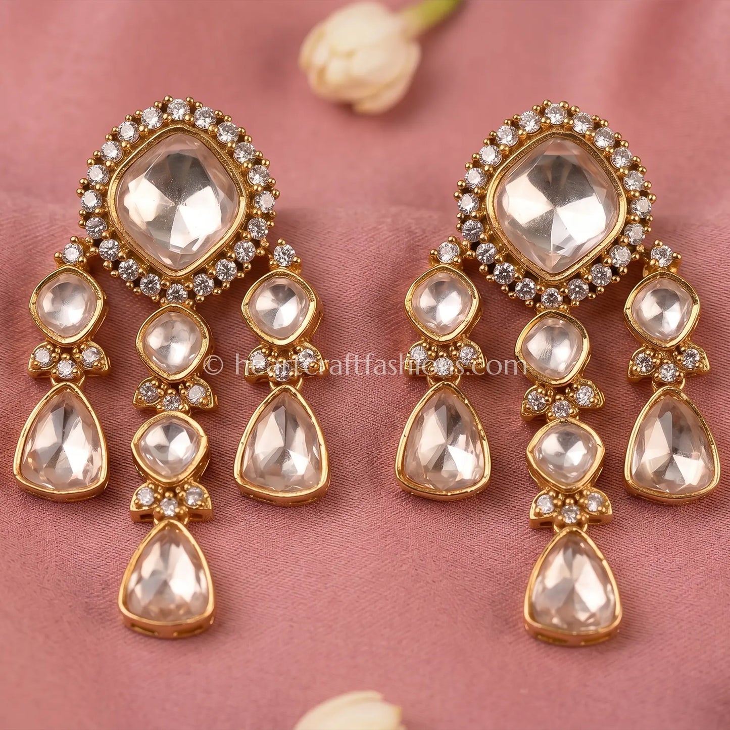Rajsi Moissanite Polki Drops