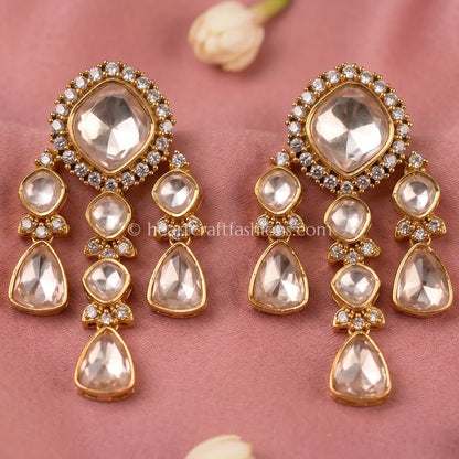 Rajsi Moissanite Polki Drops