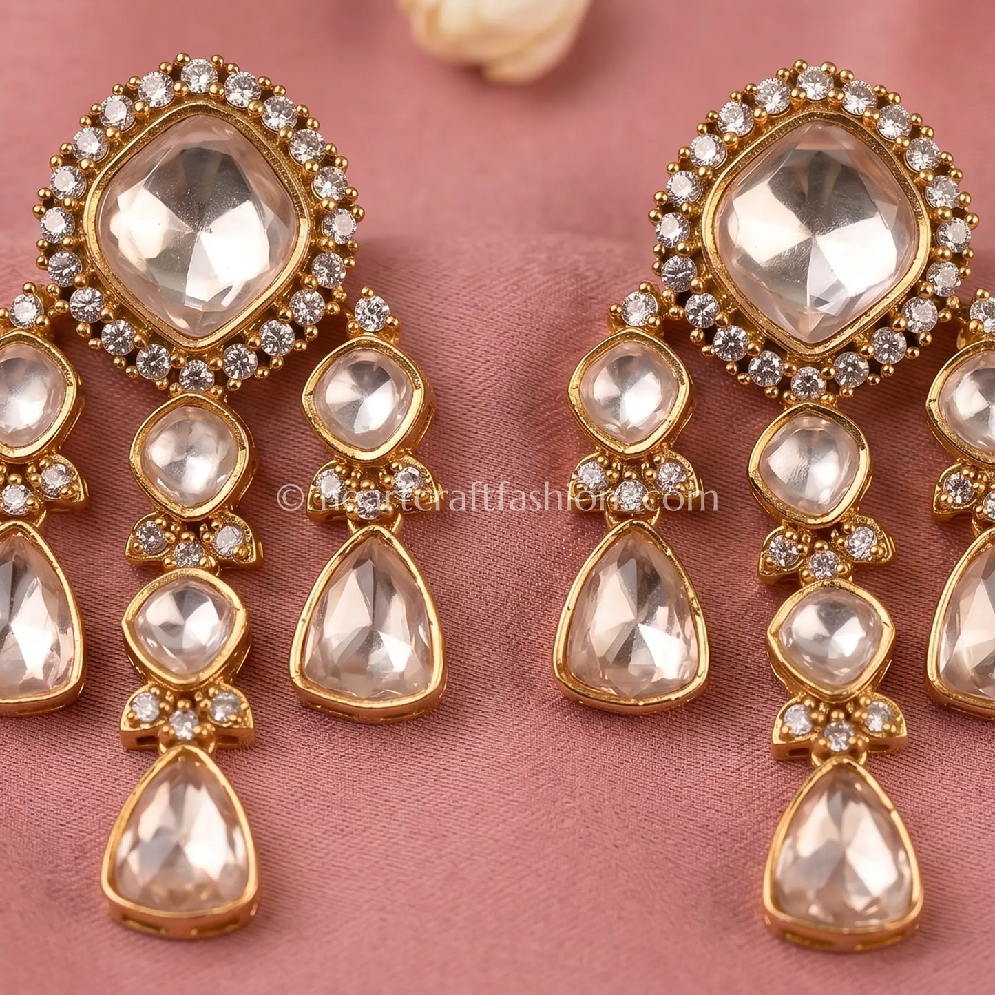 Rajsi Moissanite Polki Drops