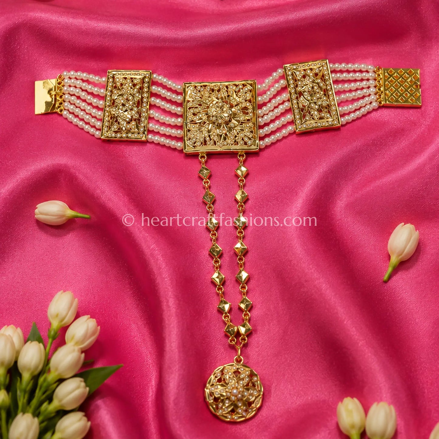 Rajsi Pearl Jadau Hathphool