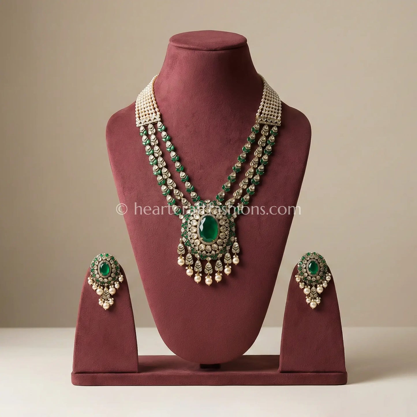 Celebrity Sunehri Kundan with Doublet Rani Haar