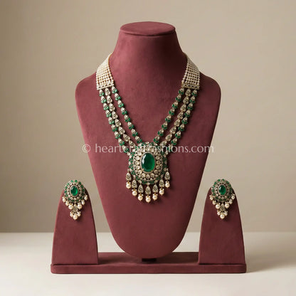 Celebrity Sunehri Kundan with Doublet Rani Haar