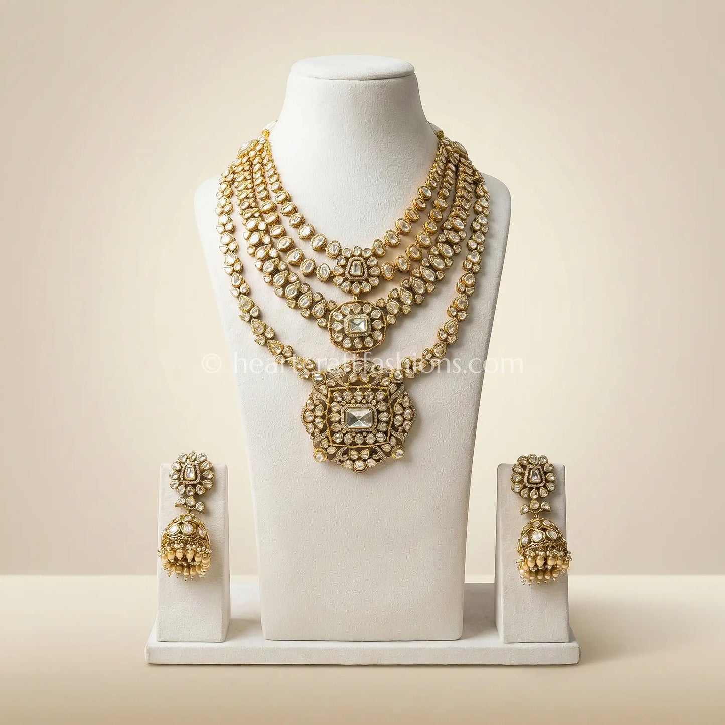Moissanite Polki Kundan Noor Rani Haar