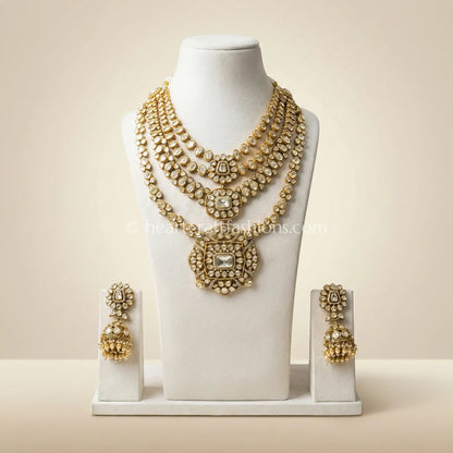 Moissanite Polki Kundan Noor Rani Haar