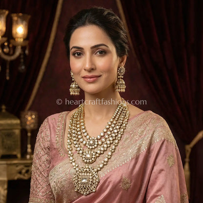 Moissanite Polki Kundan Noor Rani Haar