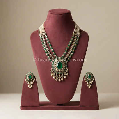 Sunehri Kundan Ruby Layered Necklace