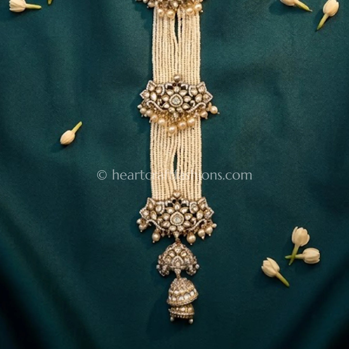 Rajwada Pearl Kundan Bridal Hair Choti
