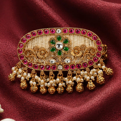 Rajwadi Moti Phool Jhumki Ring