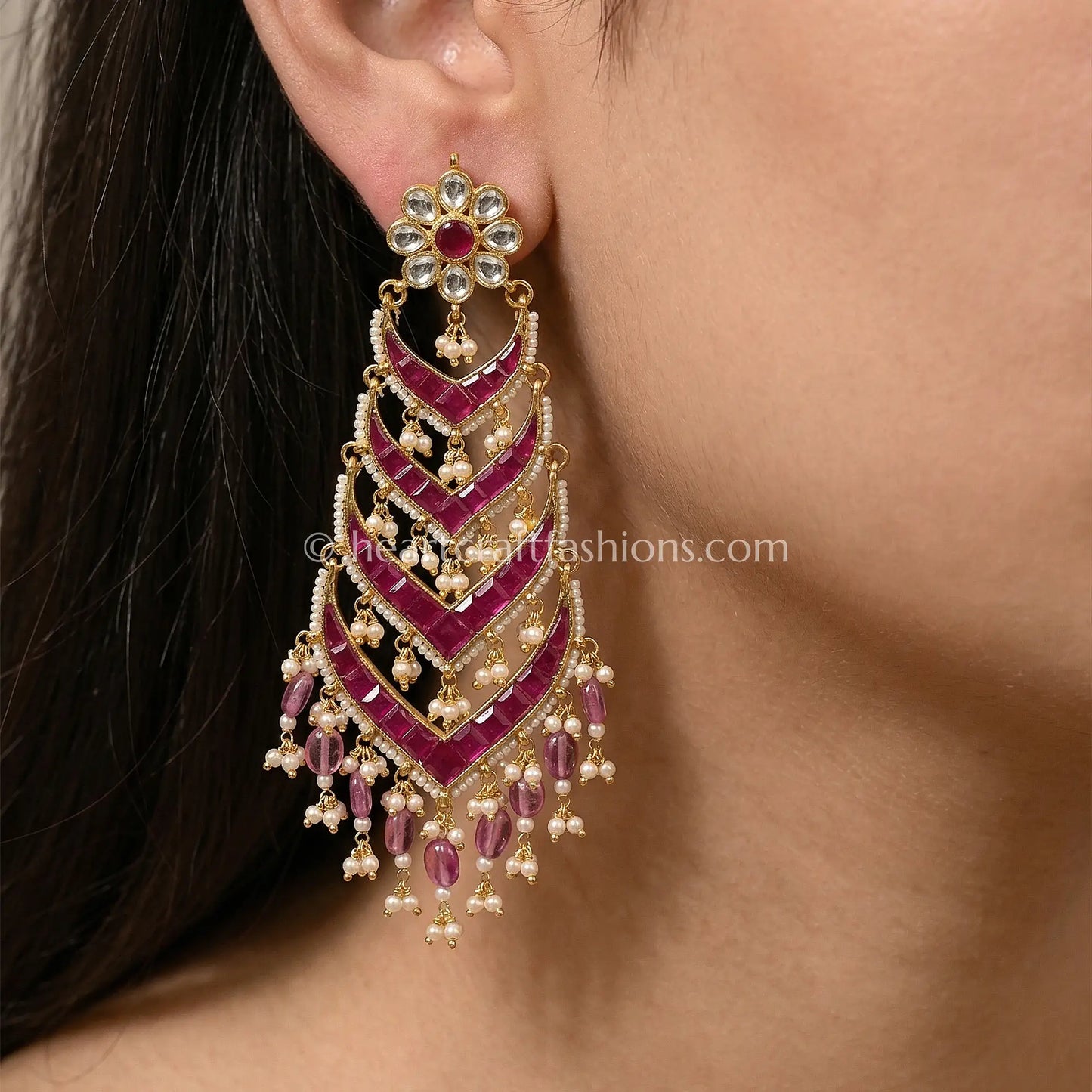 Rangmahal Jadau Pachi Earrings