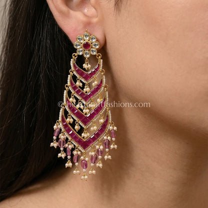 Rangmahal Jadau Pachi Earrings
