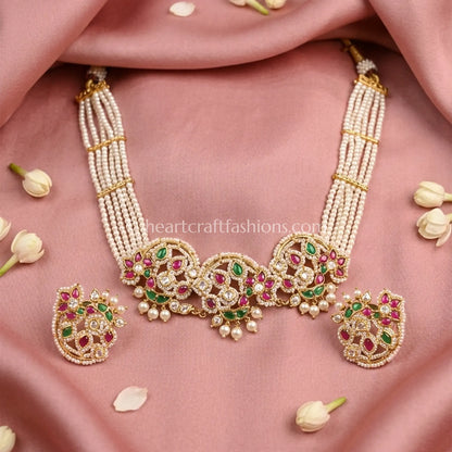 Rangrez Rajputana Polki Pearl Choker Set