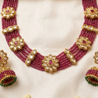 Rangriti Bandhai AC Kundan Choker Set