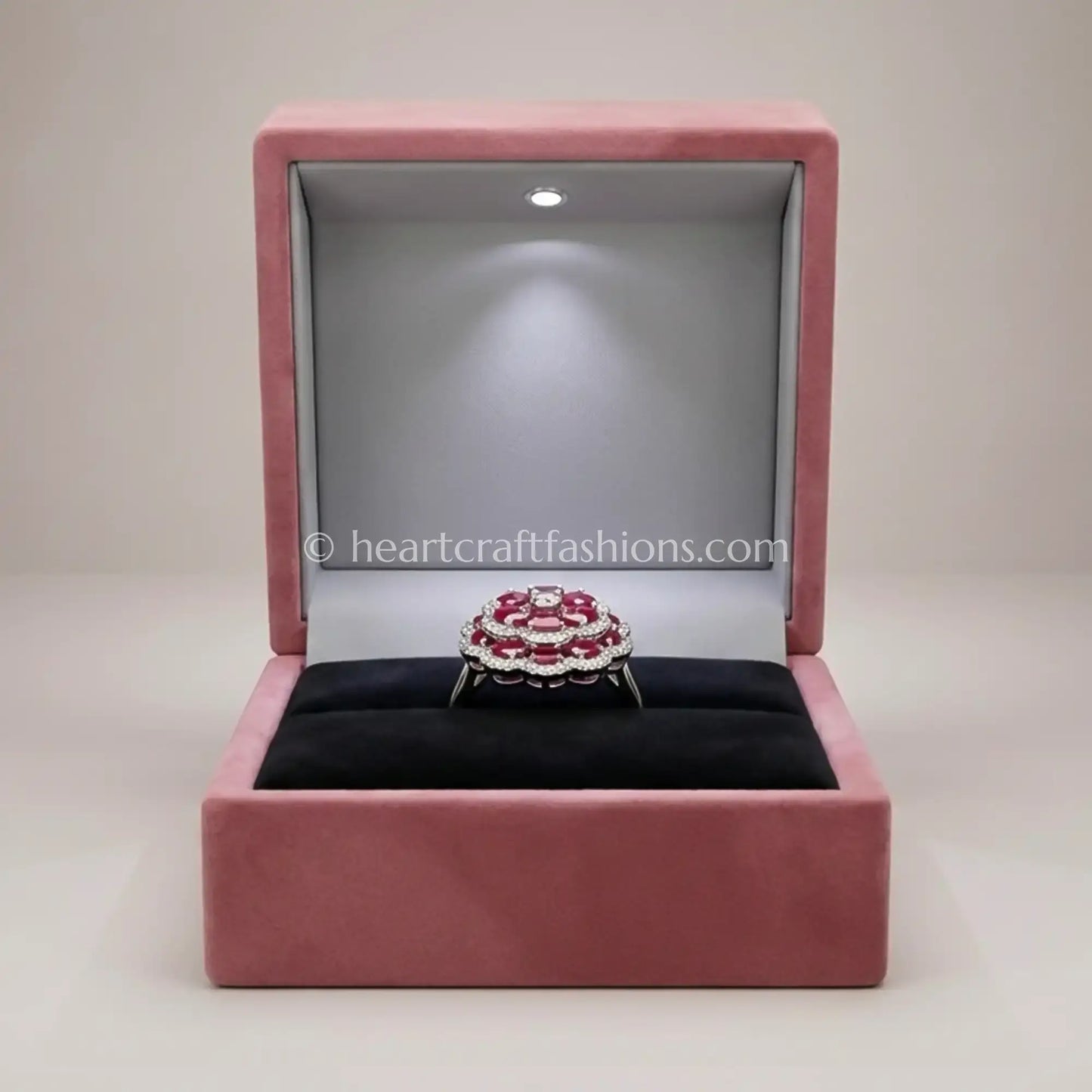 Rani Pink Bloom Statement Ring