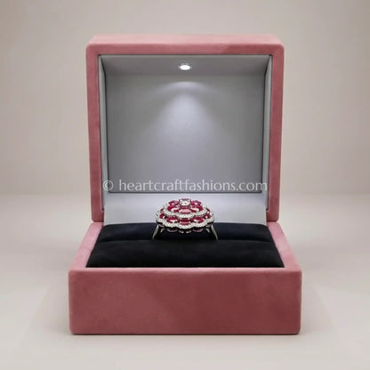 Rani Pink Bloom Statement Ring