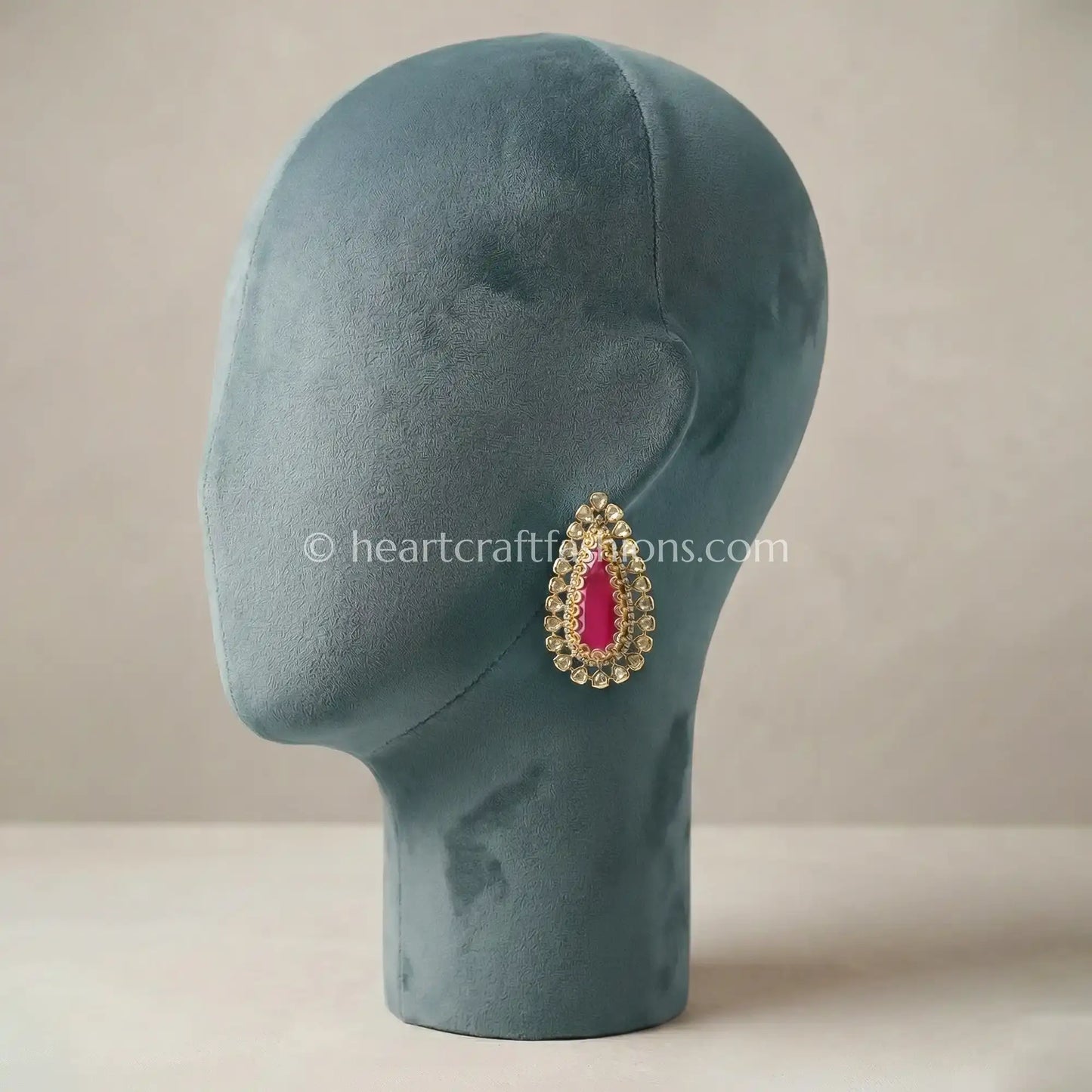 Rani Pink Doublet Royal Moissanite Stud