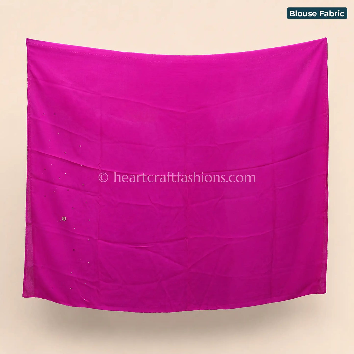 Rani Pink Organza Handwork Leheriya Saree