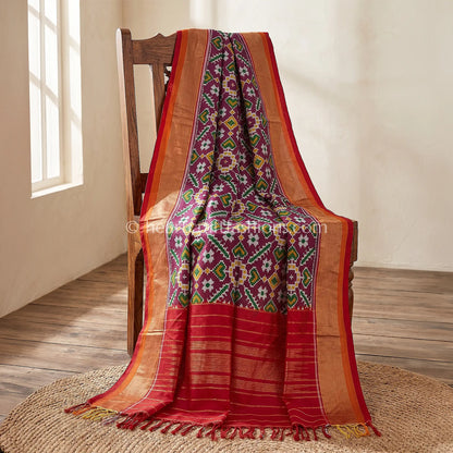Rani Pink Paan Rajkot Patola Silk Dupatta
