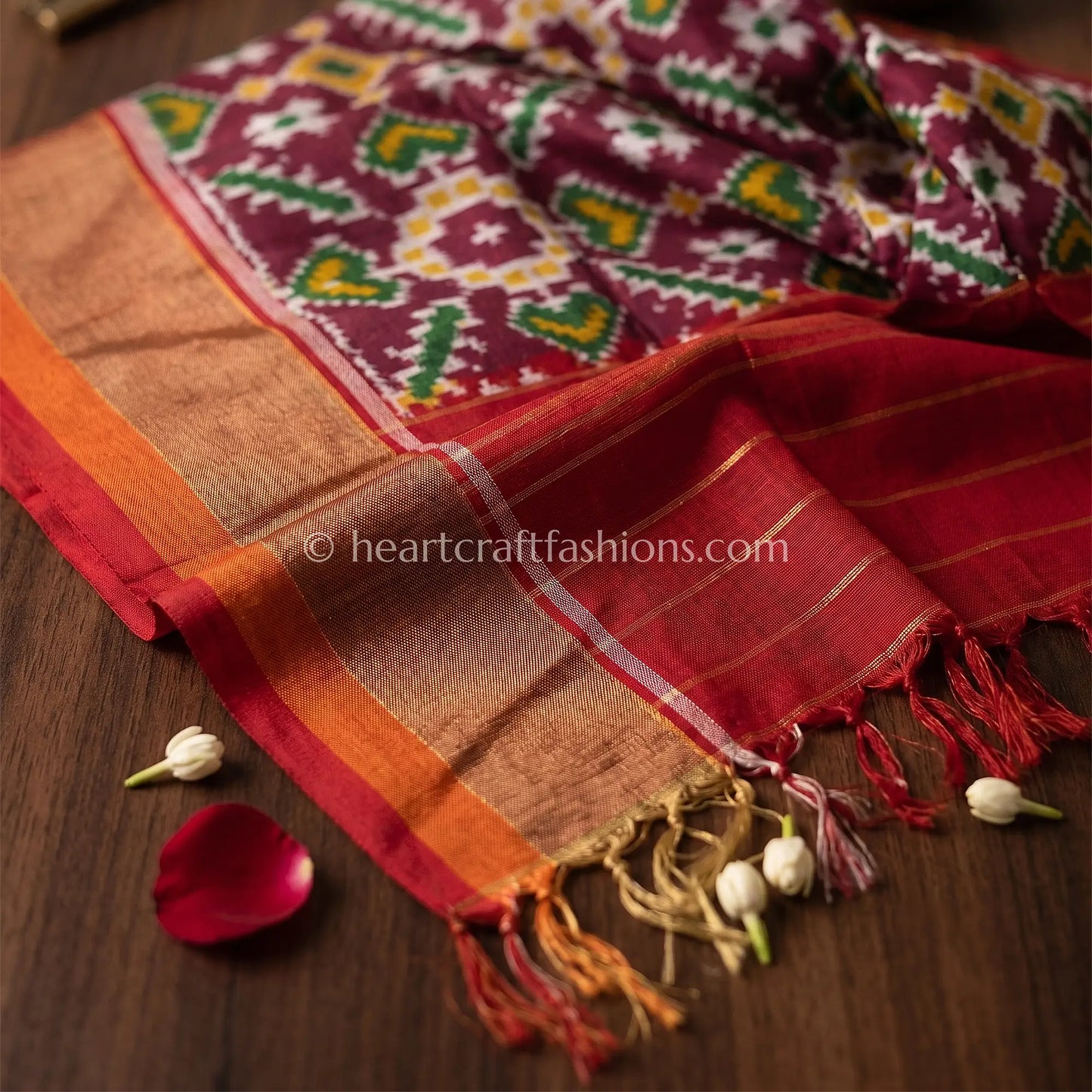 Rani Pink Paan Rajkot Patola Silk Dupatta