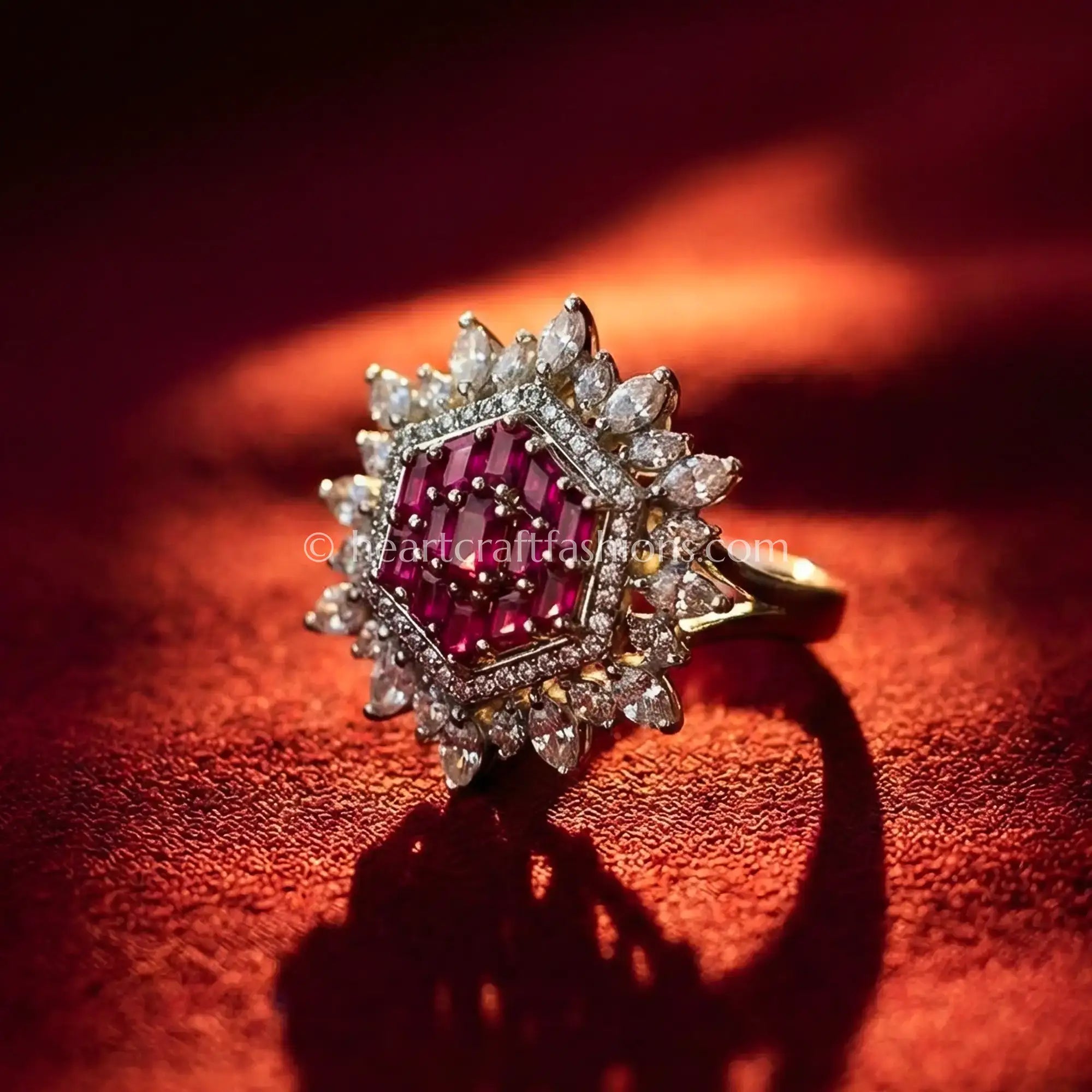 Rani Prism Floral Statement Ring