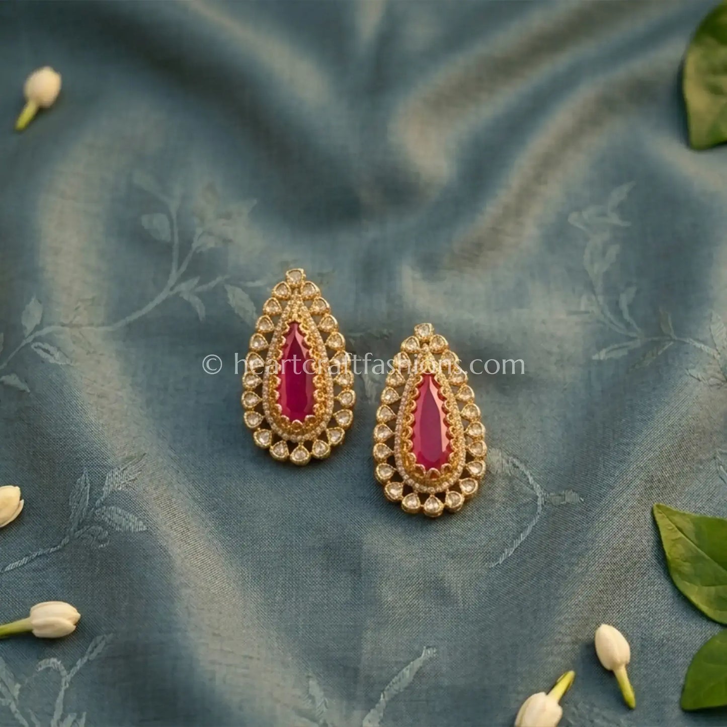 Rani Pink Doublet Royal Moissanite Stud