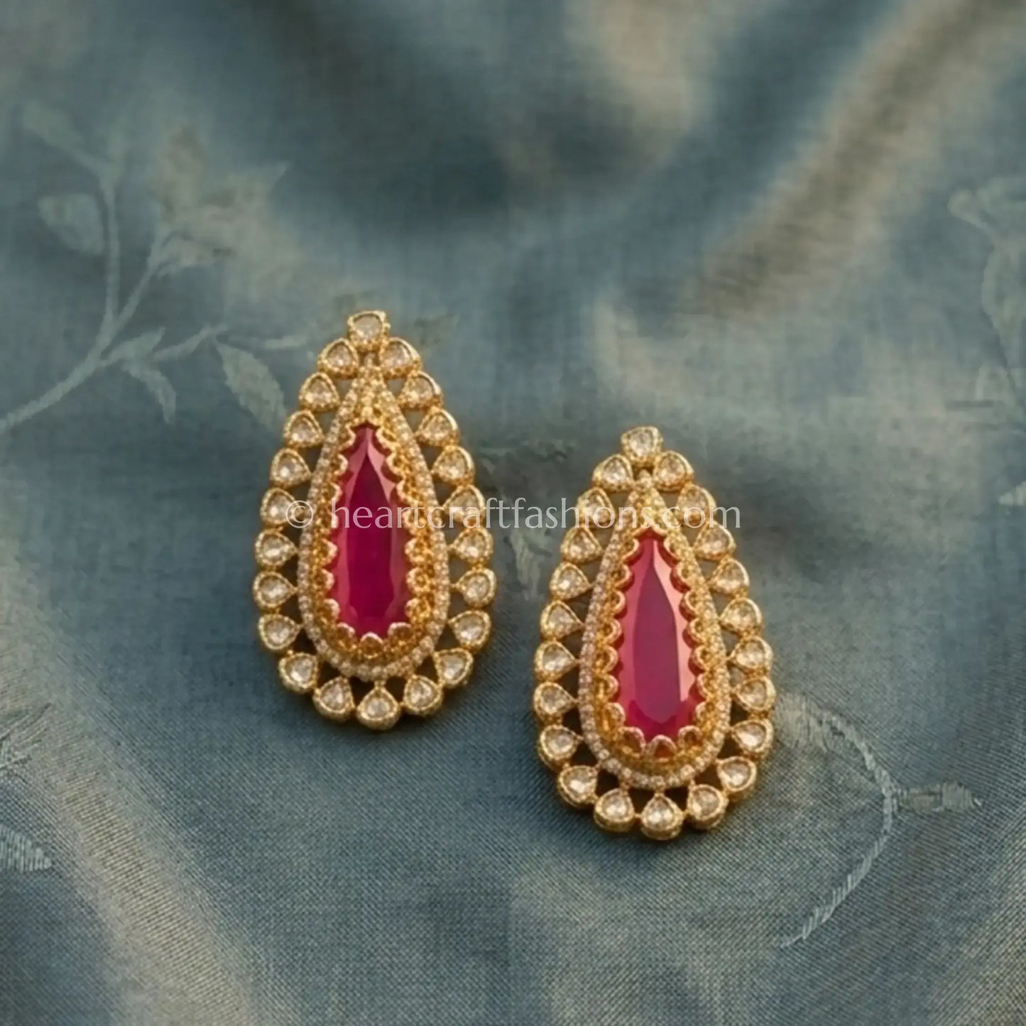 Rani Pink Doublet Royal Moissanite Stud