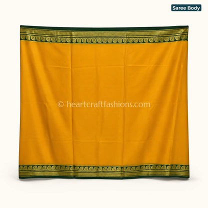 Regal Bottle Green Mysore Crepe Silk Saree