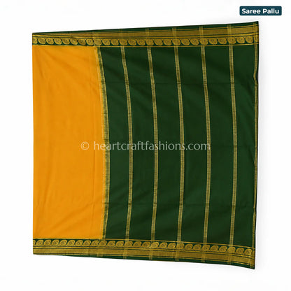 Regal Bottle Green Mysore Crepe Silk Saree