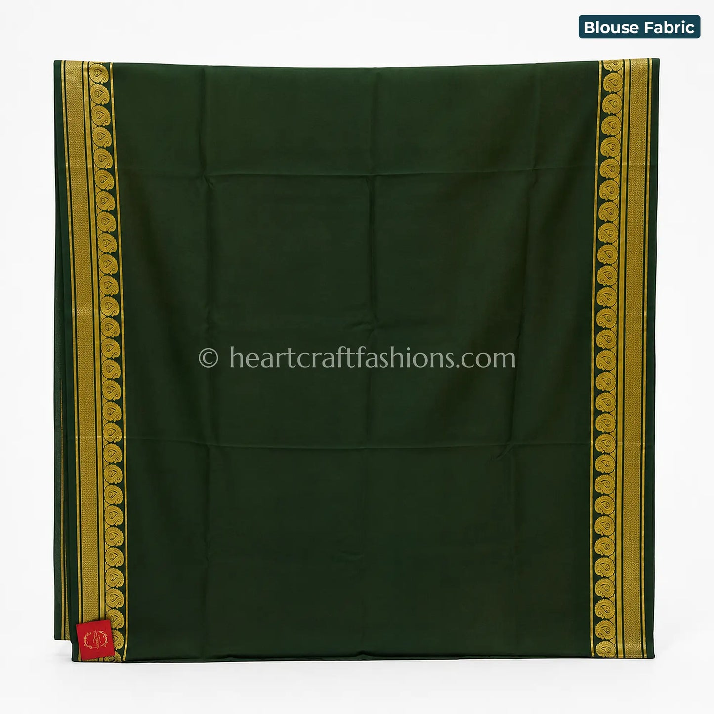 Regal Bottle Green Mysore Crepe Silk Saree