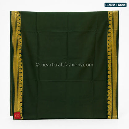 Regal Bottle Green Mysore Crepe Silk Saree