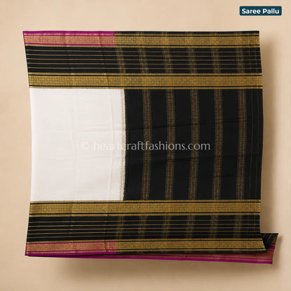 Regal Deep Ink Blue Mysore Crepe Saree