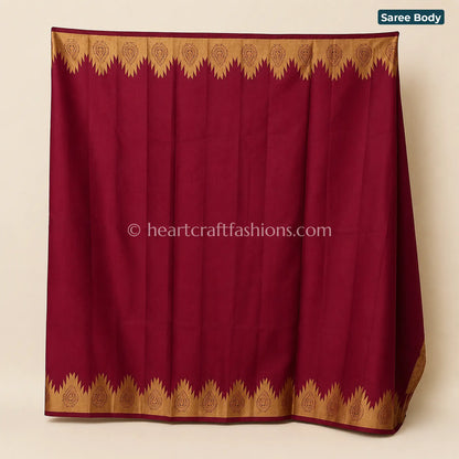 Regal Rani Pink Mysore Crepe Silk Saree