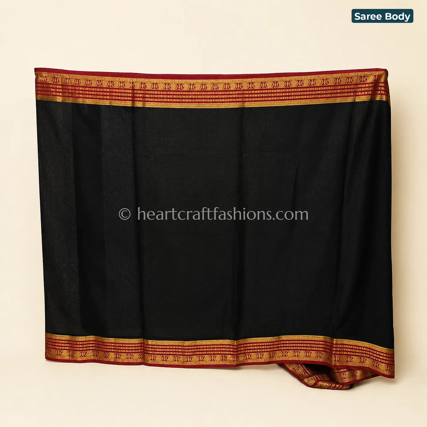Regal Red Mysore Crepe Silk Saree