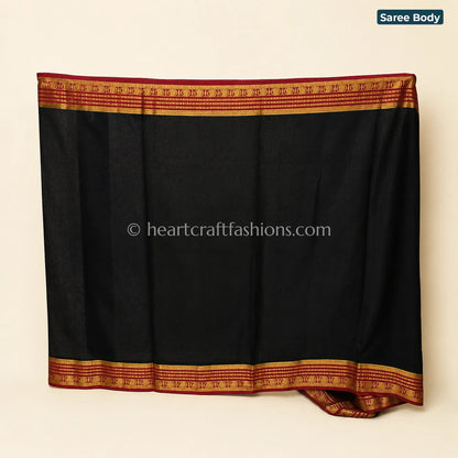 Regal Red Mysore Crepe Silk Saree